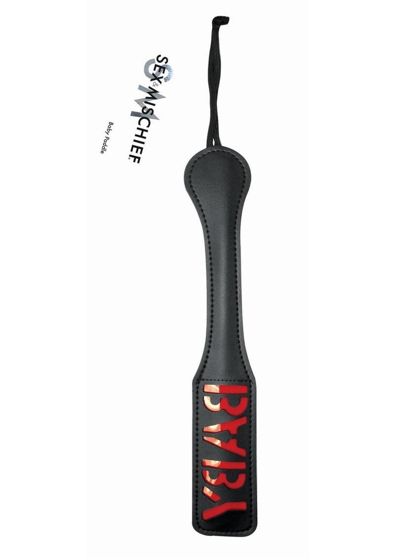 Sex And Mischief Vinyl Baby Paddle Black And Red