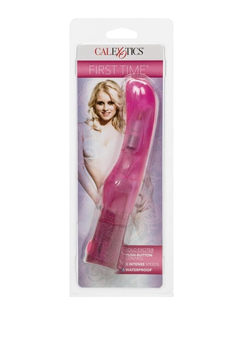First Time Solo Exciter Vibrator Waterproof Pink 5.25 Inch
