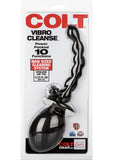 Sistema de limpieza de ducha vaginal vibratoria de silicona Colt Vibro Cleanse, resistente al agua, color negro