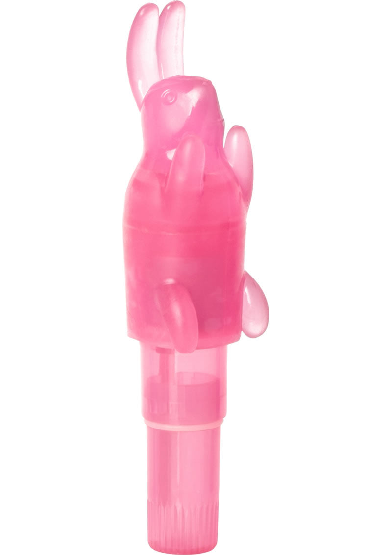 Masajeador de bolsillo Shanes World con forma de conejito, resistente al agua, color rosa, 3,75 pulgadas