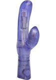 Vibrador de doble excitación resistente al agua de color morado de 4 pulgadas por primera vez