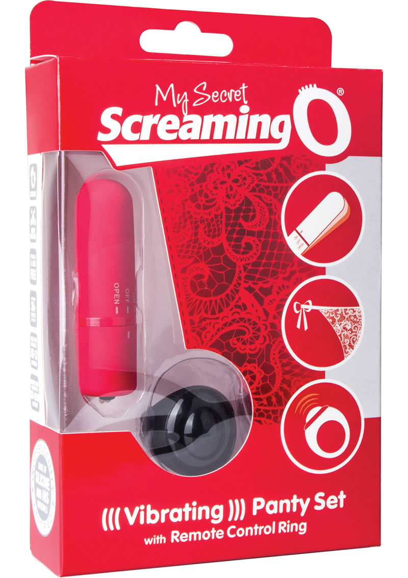 Vibrador remoto para bragas Screaming O My Secret, color rojo