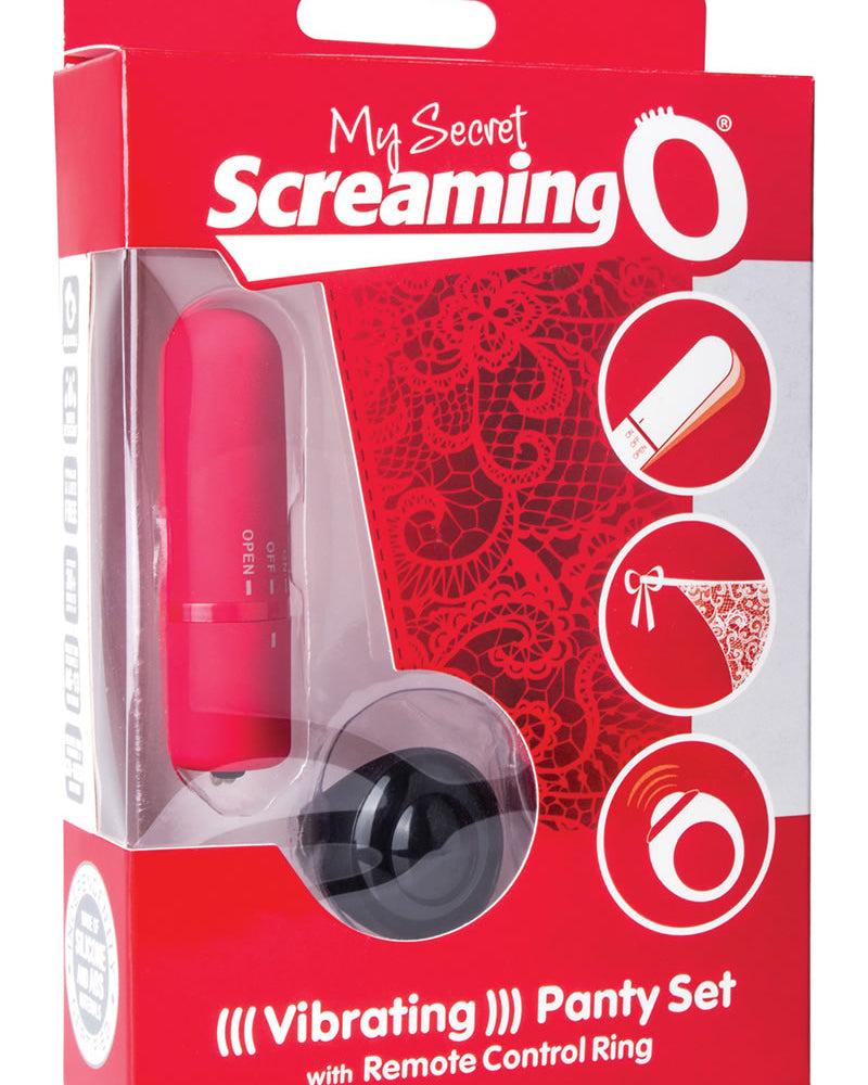 Vibrador remoto para bragas Screaming O My Secret, color rojo