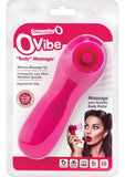 Masajeador corporal con punta de silicona Screaming O OVibe, fresa
