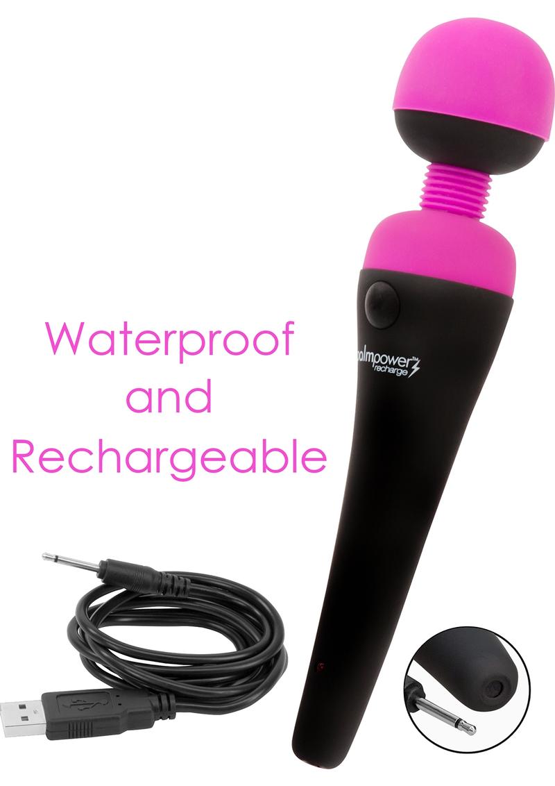 Masajeador corporal de silicona Palm Power Recharge en color fucsia