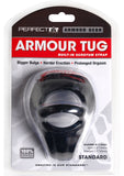 Perfect Fit Armour Gear Armour Tug Cockring With Built in Scrotum Strap Black Standard Size