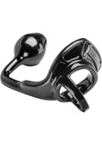 Armour Gear Armour Tug Lock Cockring With Anal Stimulation Black Standard Size