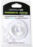 Perfect Fit Ribbed Ring Cock Ring Clear