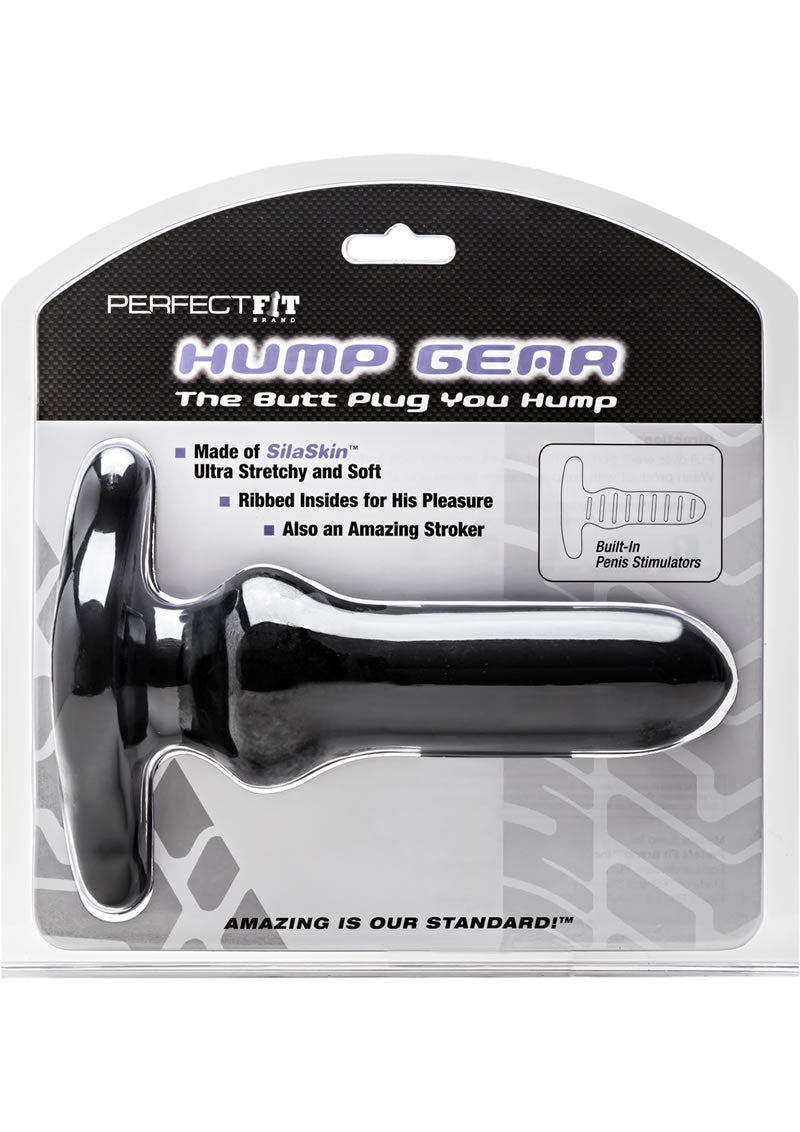 Perfect Fit Hump Gear Anal Plug Black 6 Inch