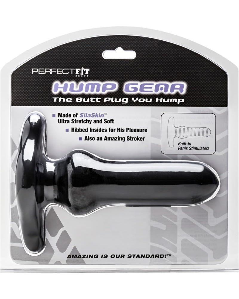 Perfect Fit Hump Gear Anal Plug Black 6 Inch