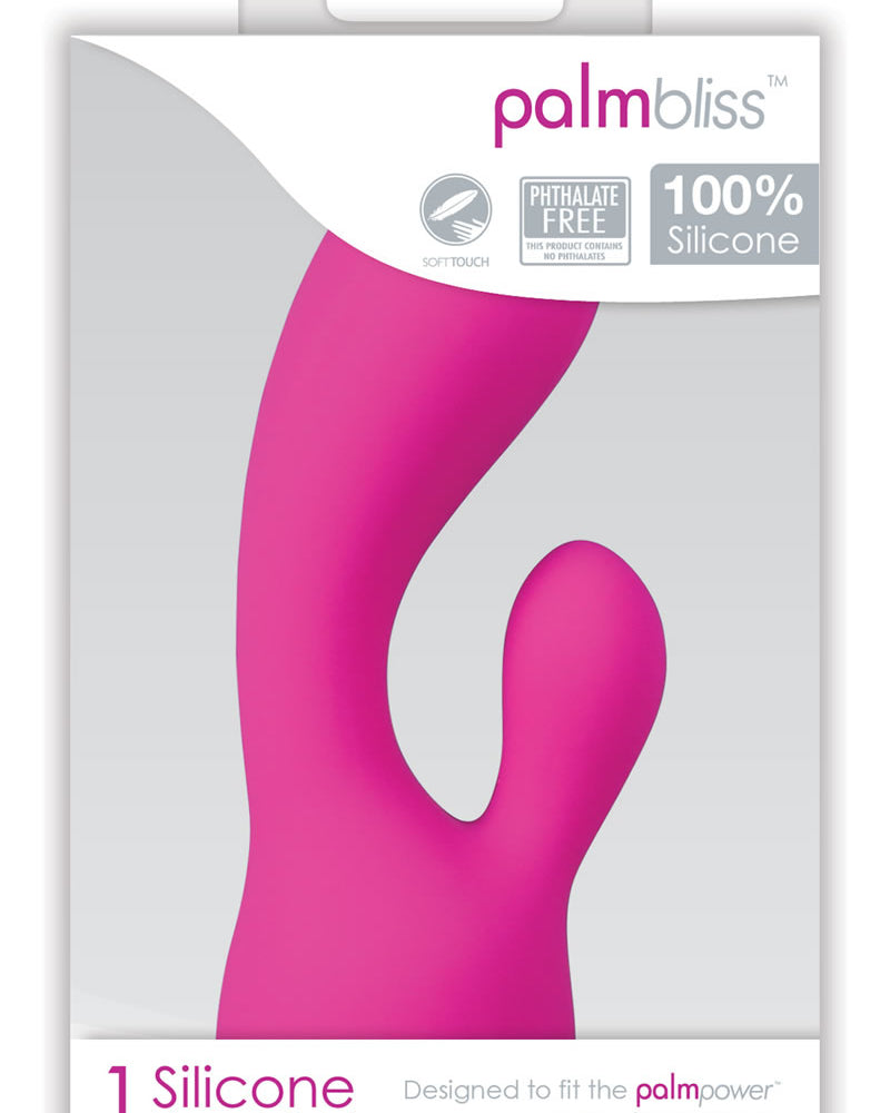 Masajeador de silicona Palm Bliss con estimulador de clítoris, color rosa