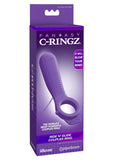 Fantasy C Ringz Ride N Glide Couples Ring Vibe Silicone Cockring Purple