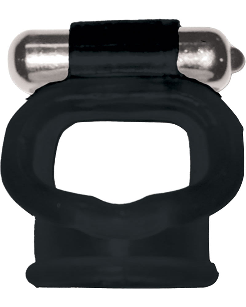 Wet Dreams Super Stud Sling Silicone Vibrating Cockring Waterproof Black