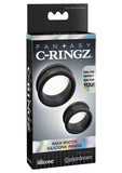 Fantasy C-Ringz Max Width Silicone Rings Black
