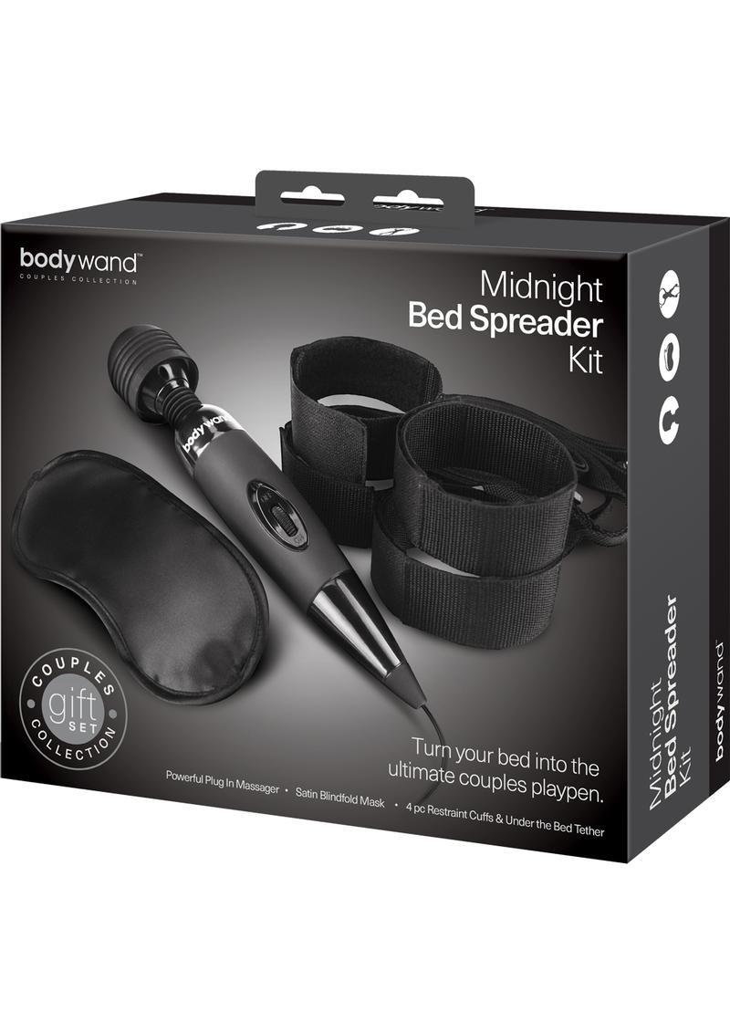 Bodywand Midnight - Kit de esparcidor de cama para parejas, colección de regalo, color negro