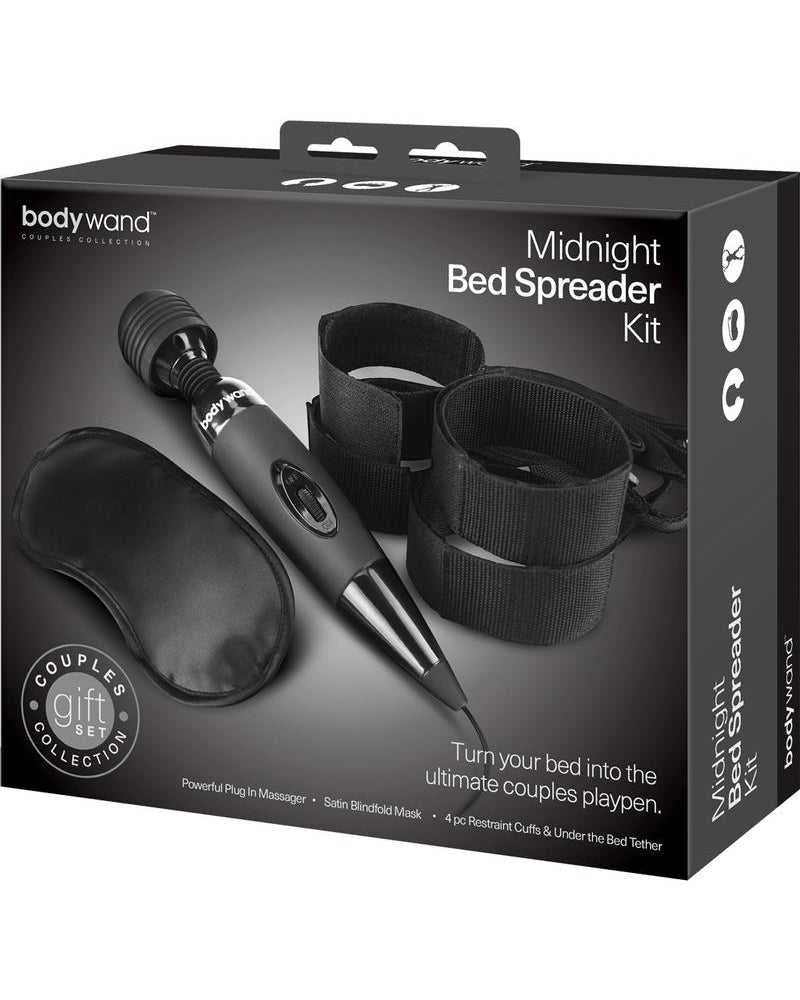 Bodywand Midnight - Kit de esparcidor de cama para parejas, colección de regalo, color negro