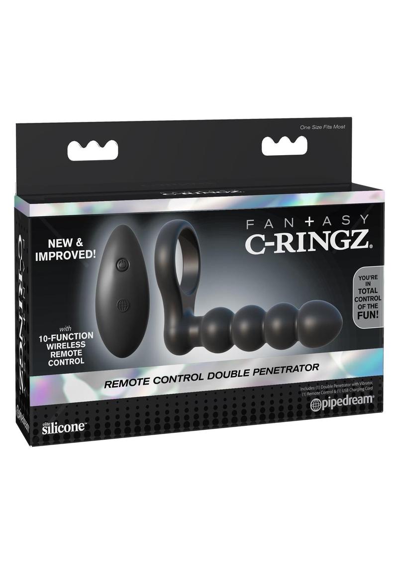 Fantasy C-Ringz Remote Control Double Penetrator Black