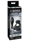 Fantasy C Ringz Ultimate Ass Gasm Vibrating Silicone Cockring With Prostate Plug Waterproof Black