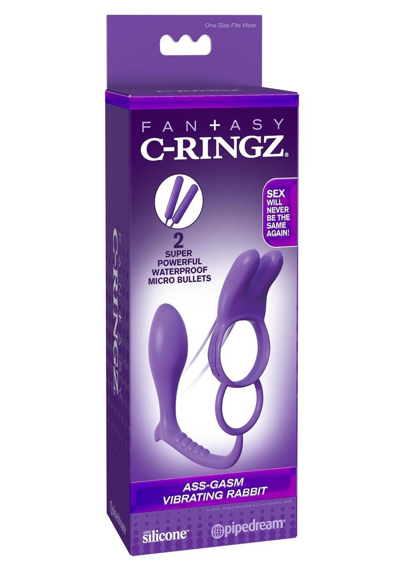 Fantasy C-Ringz Ass Gasm Vibrating Rabbit Purple