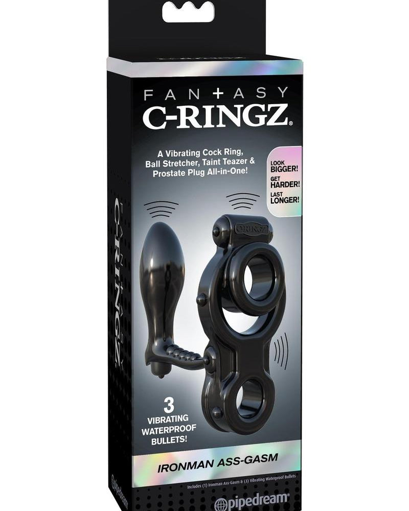 Fantasy C-Ringz Ironman Ass Gasm Black
