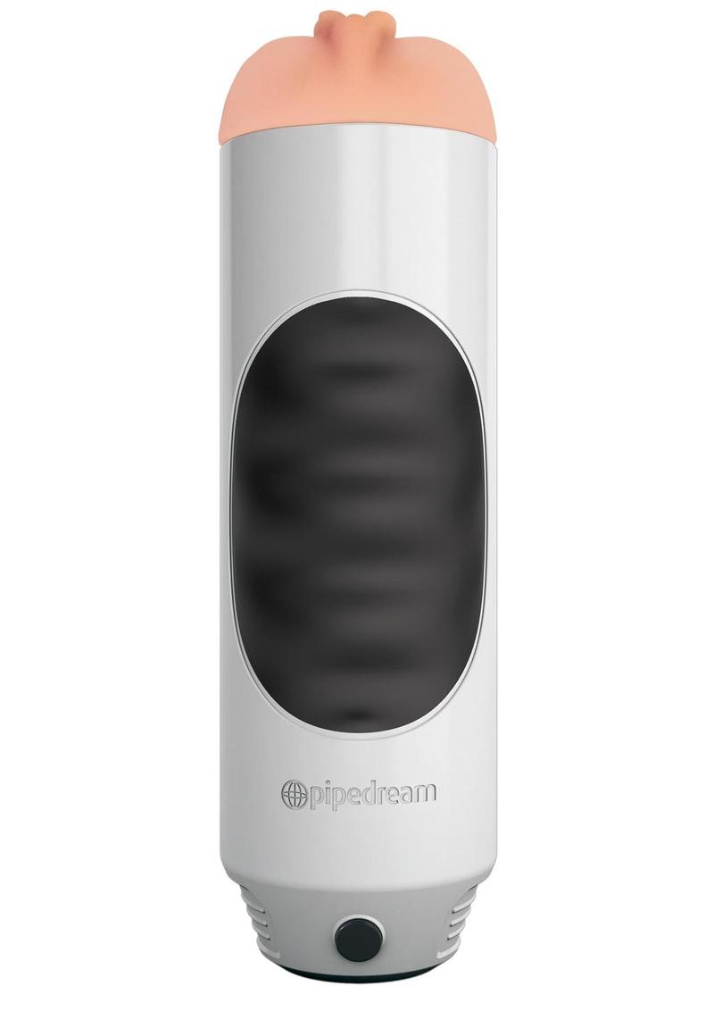 Pipedream Extreme Mega Grip Squeezable Vibrating Pussy Stroker Black
