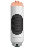 Masturbador masculino con vibración y agarre Mega Grip de Pipedream, color negro