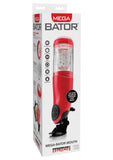 Masturbador recargable con boca Mega Bator de Pipedream Extreme, manos libres, resistente al agua, color rojo