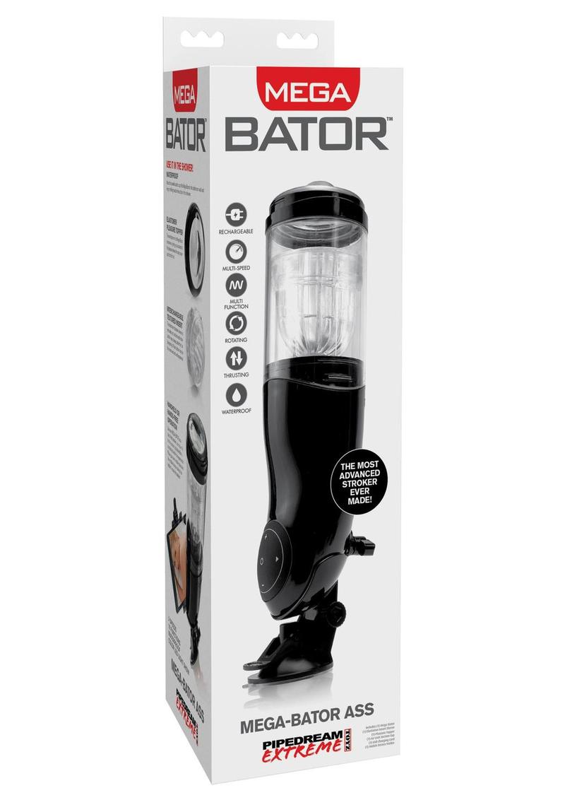 Pipedream Extreme Mega Bator Ass Rechargeable Hands Free Stroker Masturbator Waterproof Black
