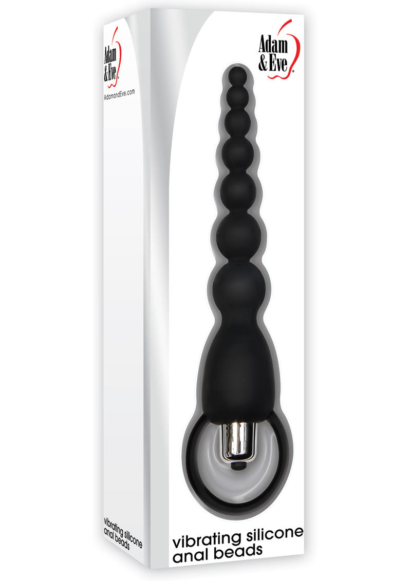 Adam and Eve - Vibrating Anal Beads Waterproof - Black