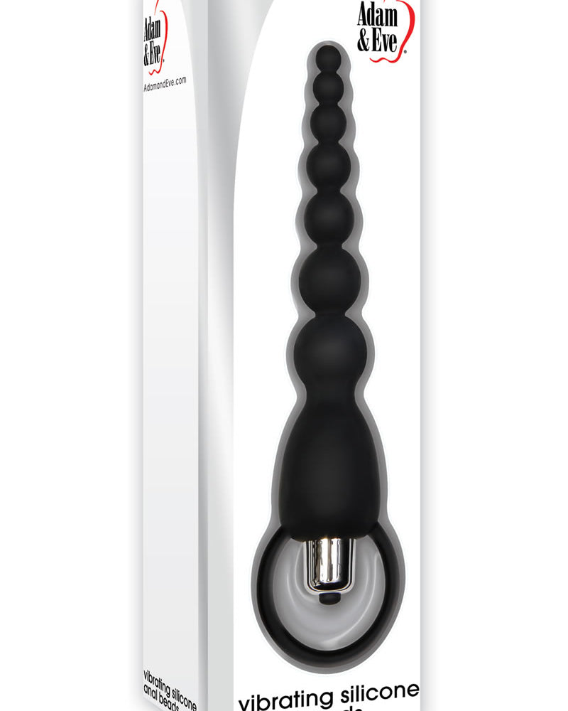 Adam and Eve - Vibrating Anal Beads Waterproof - Black