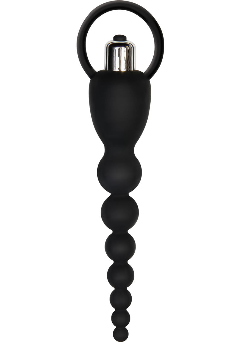 Adam and Eve - Vibrating Anal Beads Waterproof - Black