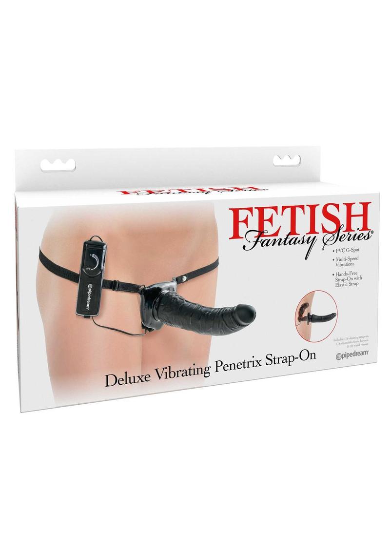 Festish Fantasy Series Deluxe Vibe Strap On Black 7.5 Inch