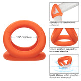 Alpha Liquid Silicone Tri-Ring - Orange Orange