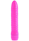 Vibrador cohete con nervaduras de neón rosa