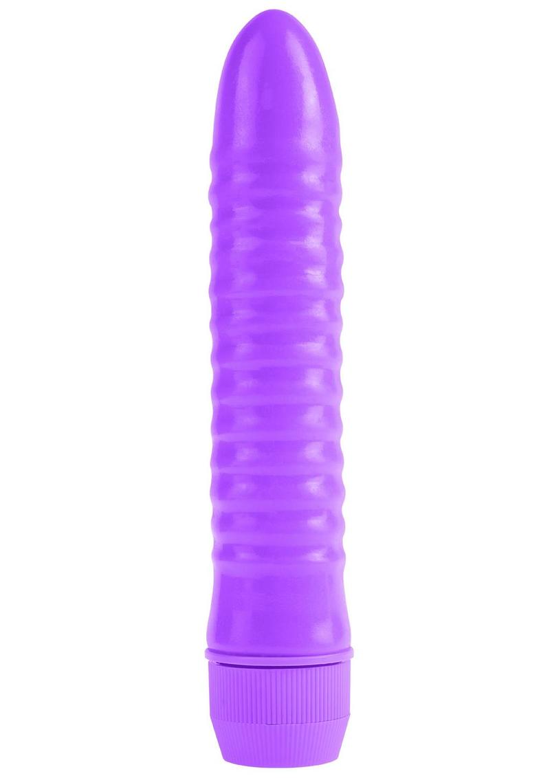 Vibrador cohete acanalado de neón morado
