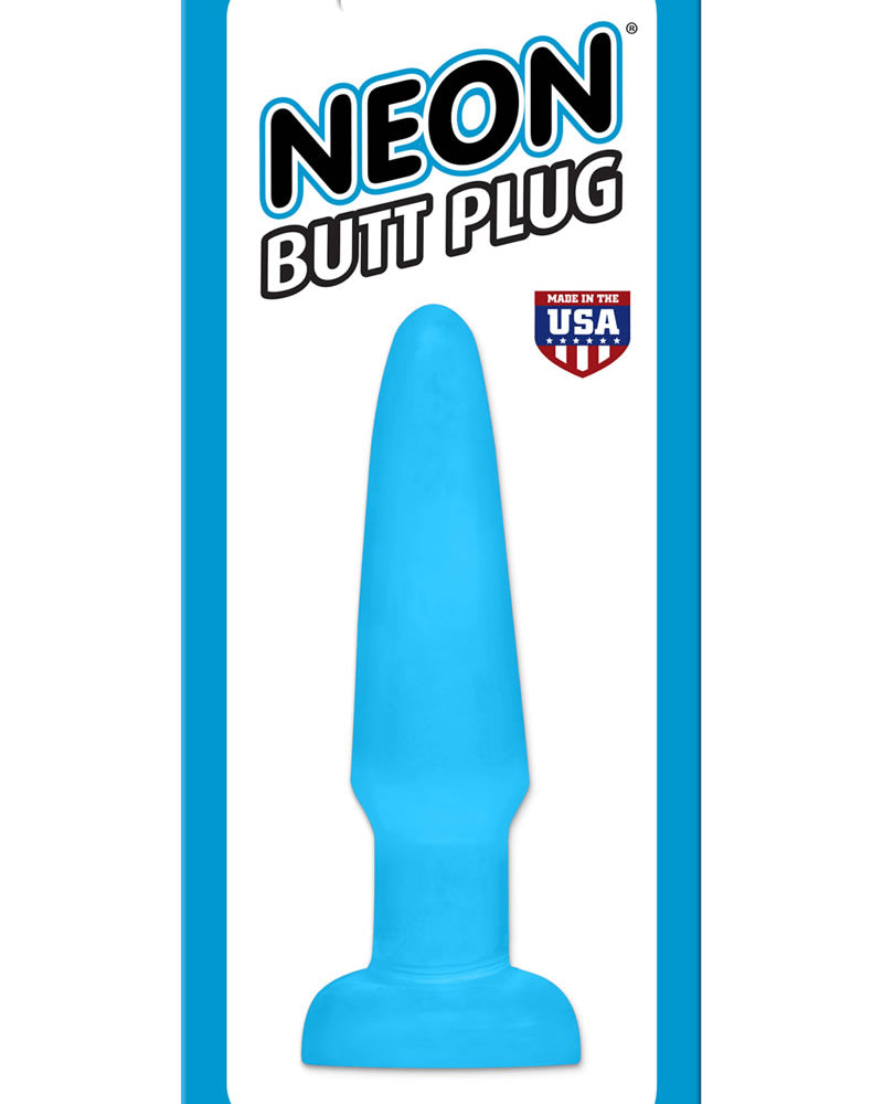 Tapón anal de neón azul