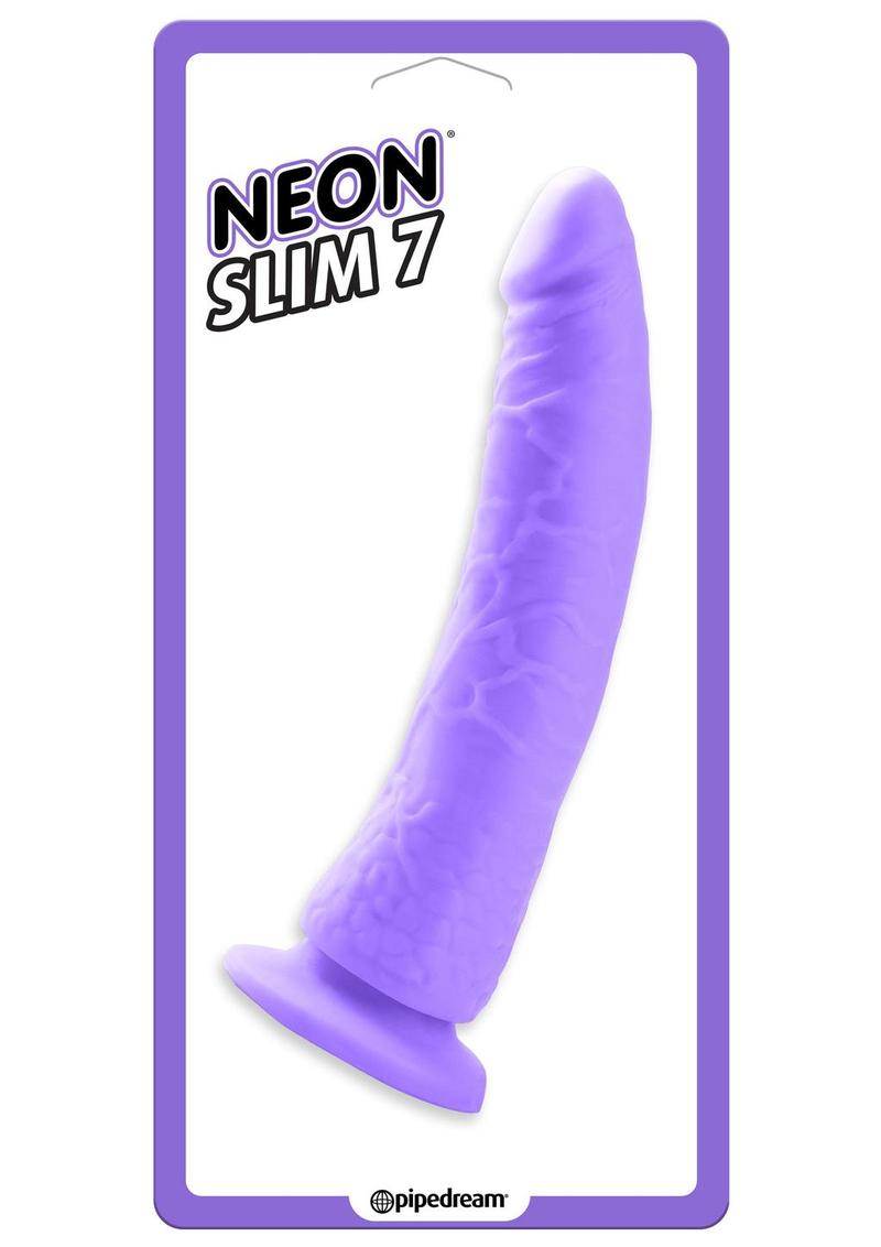 Neon Slim 7 Dildo Purple