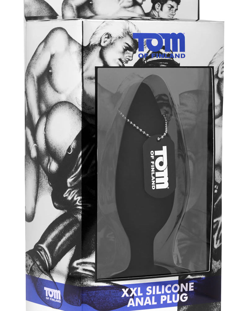 Tapón anal de silicona XXL de Tom Of Finland, color negro, 6,75 pulgadas