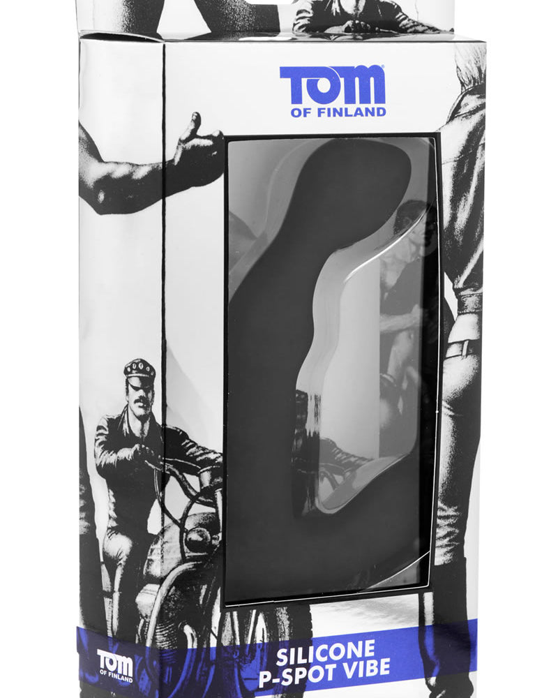 Tom Of Finland Silicone P-Spot Vibe Black 6 Inch