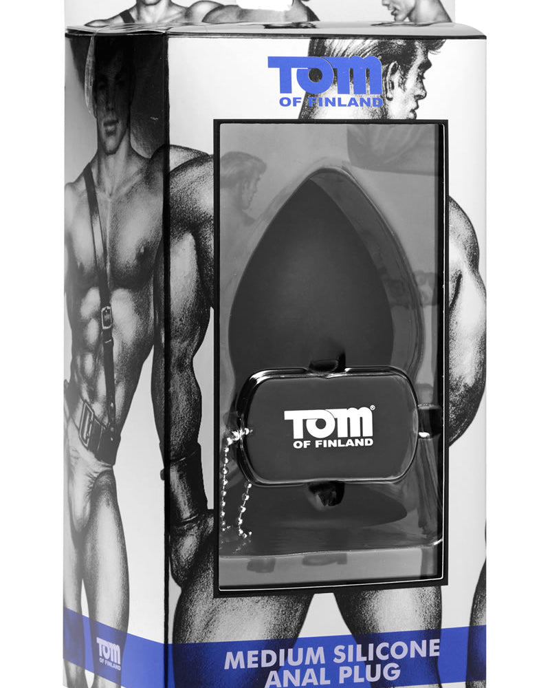 Tapón anal de silicona negro de 3 pulgadas de Tom Of Finland