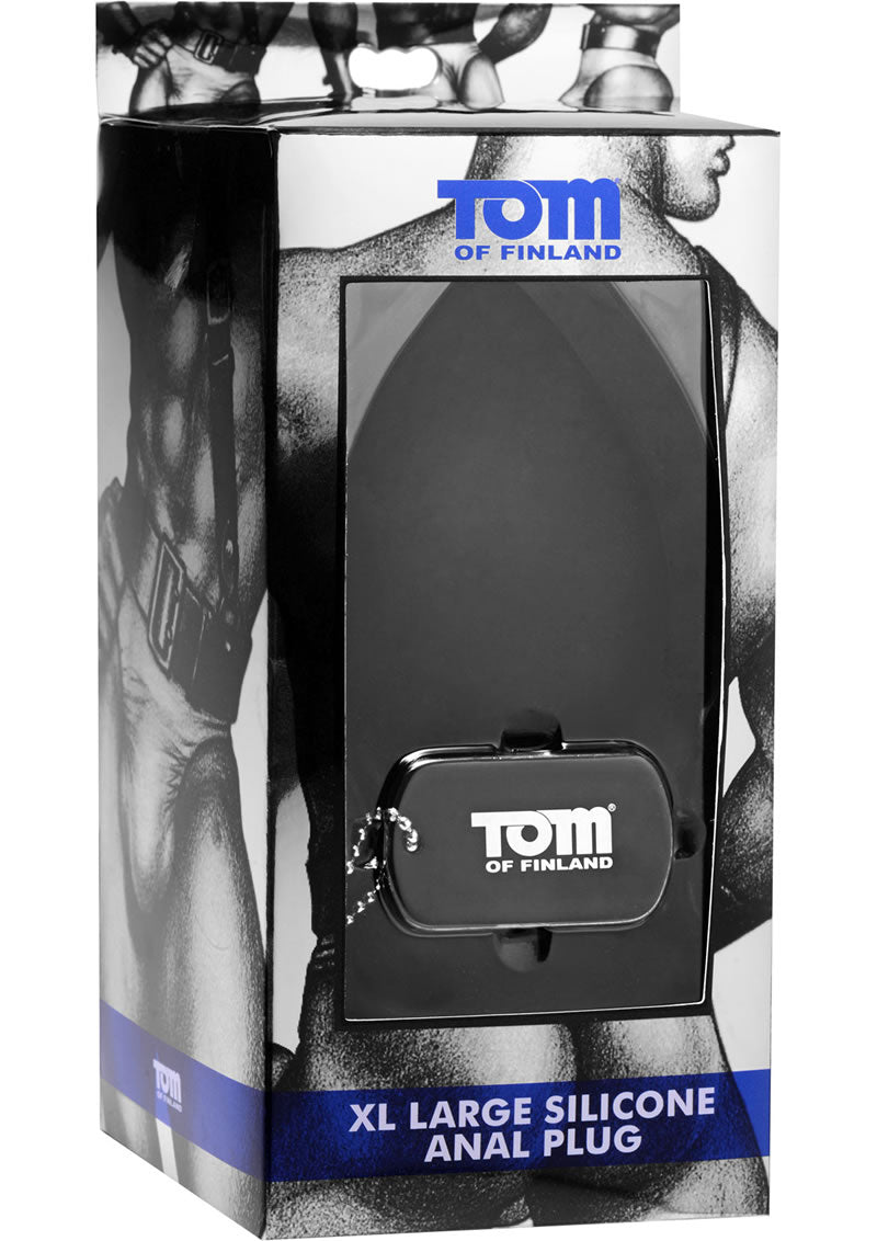 Tom Of Finland XL Silicone Anal Plug Black 5.5 Inch