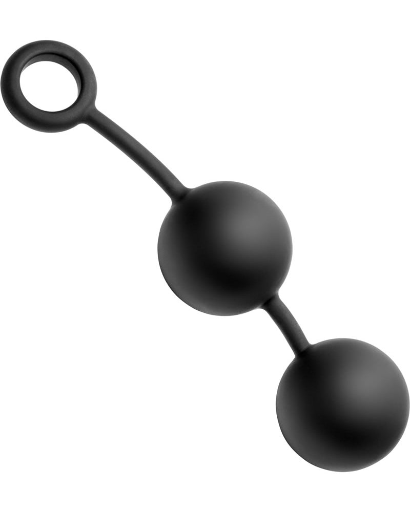Bolas anales de silicona con peso de Tom Of Finland, color negro, 9,5 pulgadas