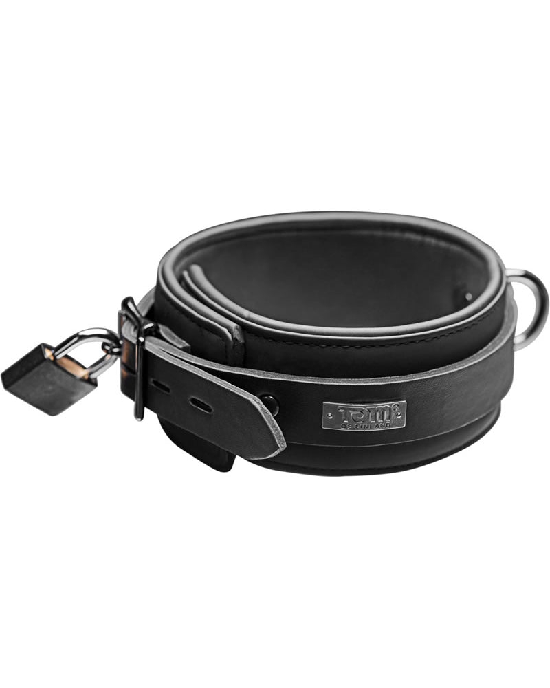 Collar de neopreno ajustable con cierre de Tom Of Finland, color negro, 18,5 pulgadas