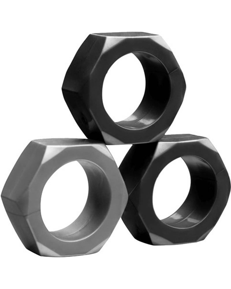 Tom Of Finland 3 Piece Cock Nuts Cockrings