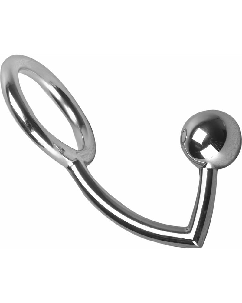 Master Series The Manus Intruder Cock Ring And Ass Ball Hitch Metal 5.75 Inch
