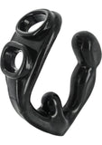 Master Series Rogue Erection Enhancer Cockring With Prostate Stimulator Black 4.5 Inch