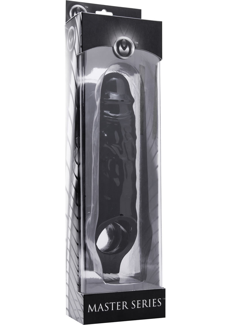 Funda extensora para pene Master Series Mamba de 6,5 pulgadas, color negro