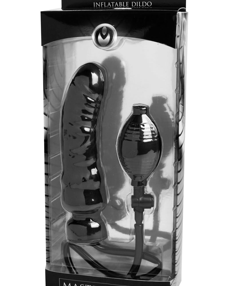 Consolador inflable Master Series Renegade negro de 7,5 pulgadas