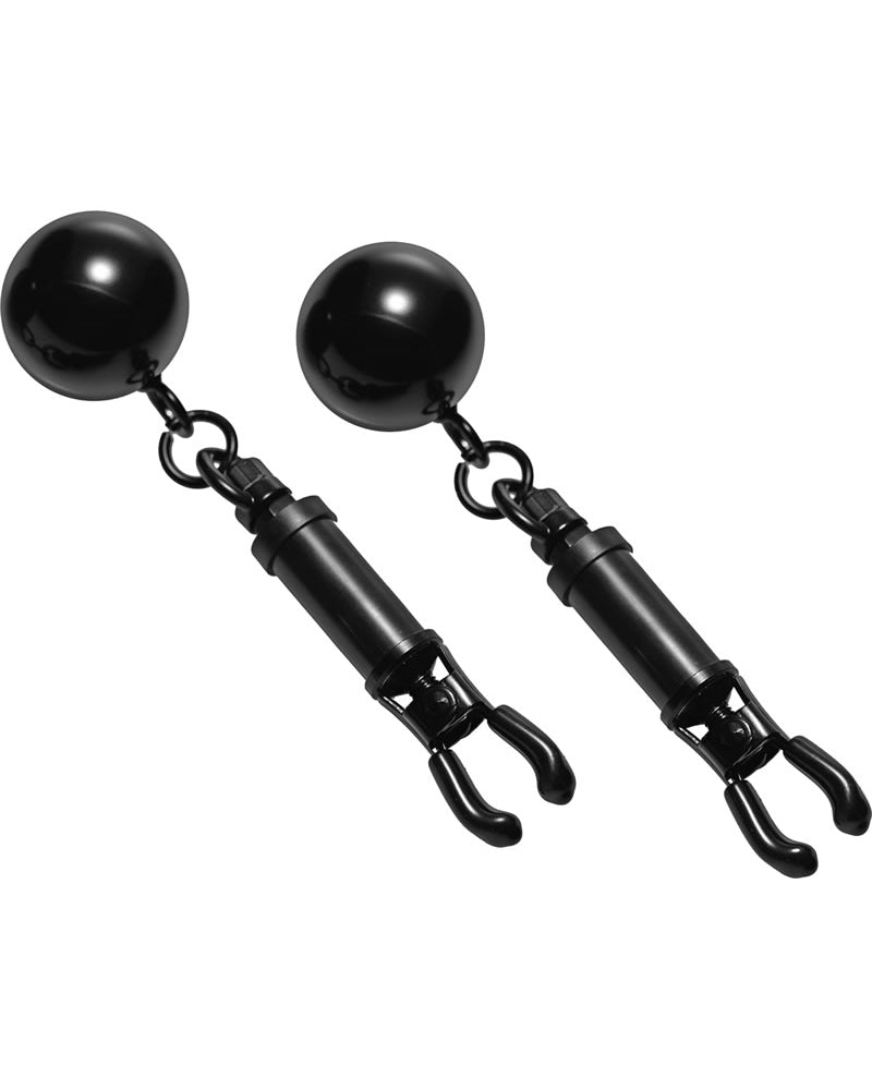 Master Series Black bomber Clamps Barrel Nipple Clamps With Weighted Balls Black