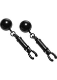 Master Series Black bomber Clamps Barrel Nipple Clamps With Weighted Balls Black